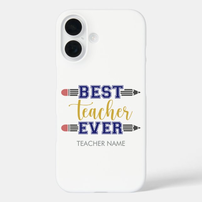 Personalised Best Teacher Ever - Customised Gift Case-Mate iPhone Case (Back)