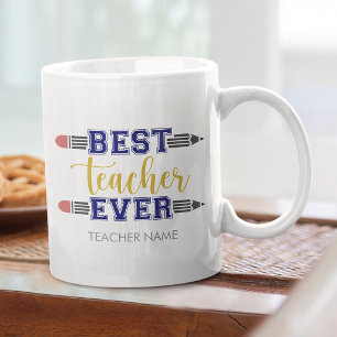 Personalised Best Teacher Ever - Customised Gift Coffee Mug