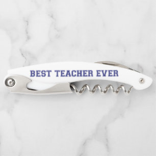 Personalised Best Teacher Ever - Customised Gift Corkscrew