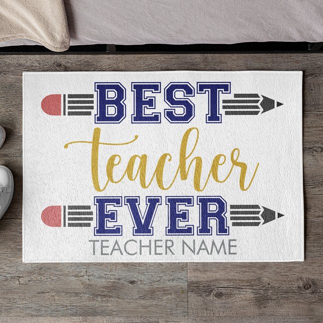 Personalised Best Teacher Ever - Customised Gift Doormat (Creator Uploaded)