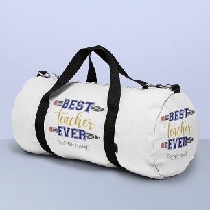 Personalised Best Teacher Ever - Customised Gift Duffle Bag