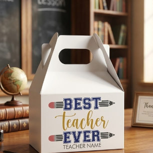 Personalised Best Teacher Ever - Customised Gift Favour Box