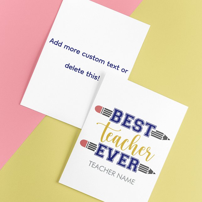Personalised Best Teacher Ever - Customised Gift Flyer (Creator Uploaded)