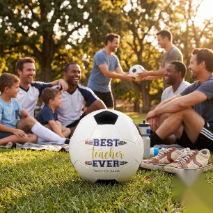 Personalised Best Teacher Ever - Customised Gift Football