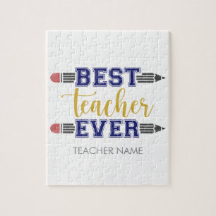 Personalised Best Teacher Ever - Customised Gift Jigsaw Puzzle