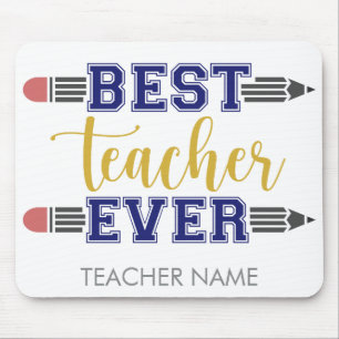 Personalised Best Teacher Ever - Customised Gift Mouse Mat