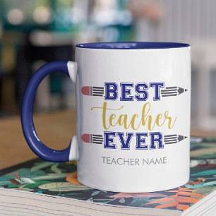 Personalised Best Teacher Ever - Customised Gift Mug