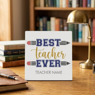 Personalised Best Teacher Ever - Customised Gift Plaque