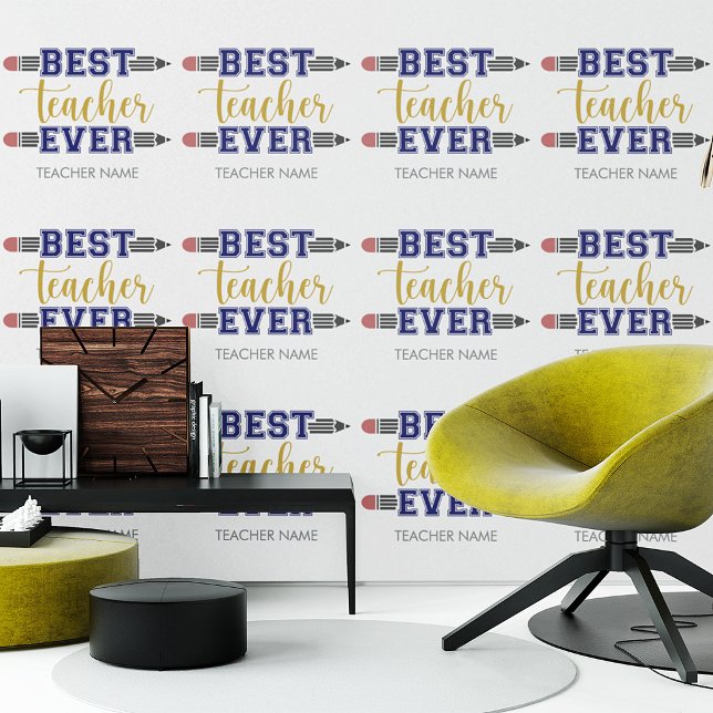 Personalised Best Teacher Ever - Customised Gift Wallpaper (Creator Uploaded)