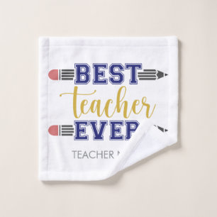 Personalised Best Teacher Ever - Customised Gift Wash Cloth