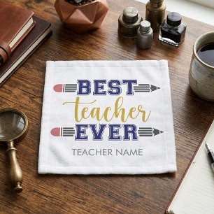 Personalised Best Teacher Ever - Customised Gift Wash Cloth
