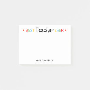 Personalised Best Teacher Ever Post-it Notes