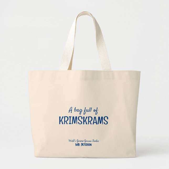 Personalised best teacher modern fun tote bag (Front)