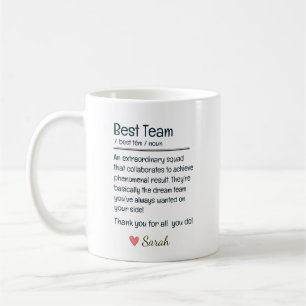 Personalised Best Team Appreciation Coffee Mug