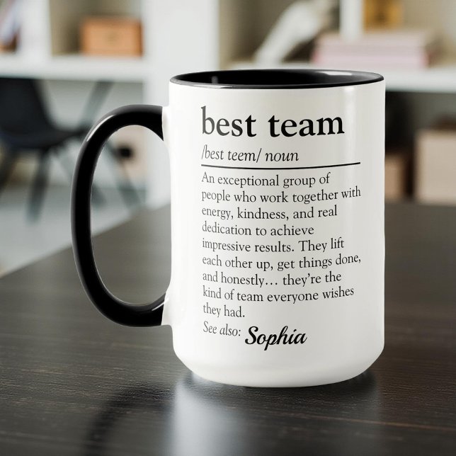 Personalised Best Team Definition Appreciation Mug (Creator Uploaded)