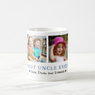 Personalised Best Uncle Ever 4 Photo Collage   Coffee Mug