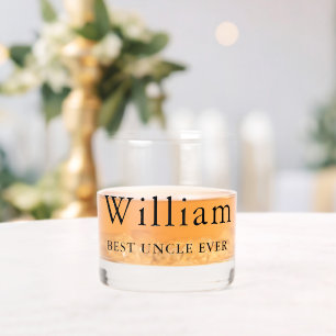 Personalised Best Uncle Ever Whiskey Glass