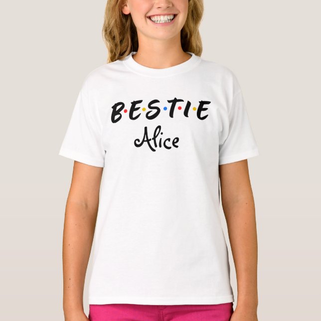 Personalised Bestie BFF T-Shirt (Front)