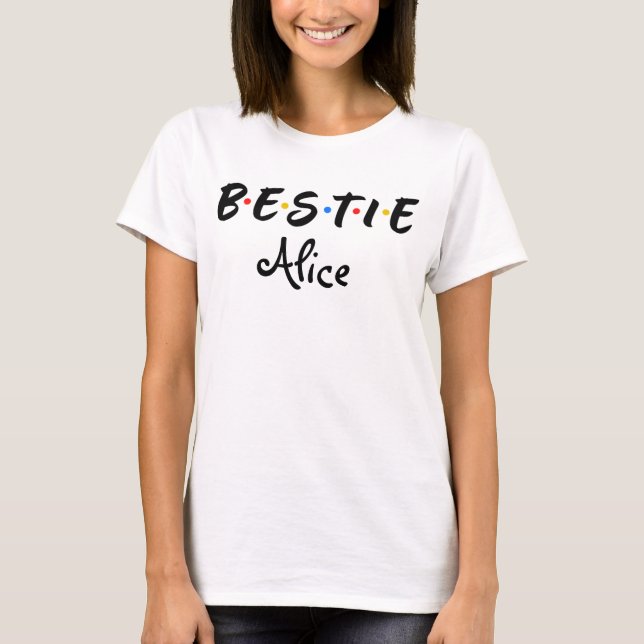 Personalised Bestie BFF T-Shirt (Front)