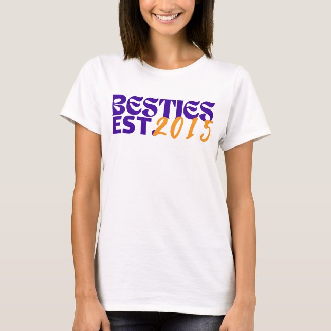 Personalised Besties, Best Friends, Girls Weekend T-Shirt (Front)