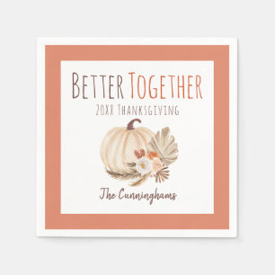 Personalised Better Together Thanksgiving Napkin
