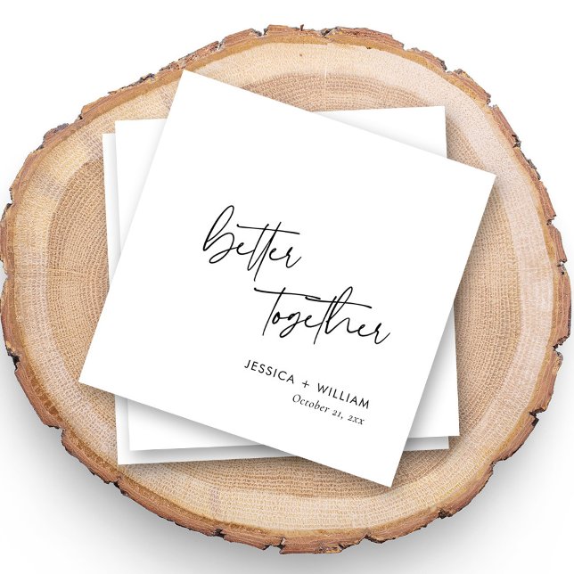 Personalised Better Together Wedding Napkins (Creator Uploaded)