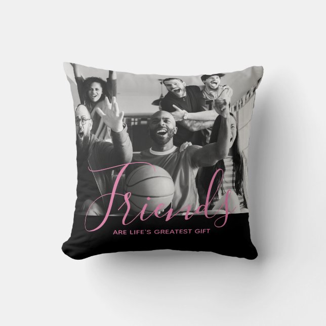 Personalised BFF Gift Friends Photo Cushion (Front)