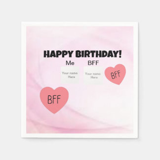 Personalised bff napkin
