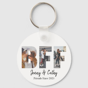 Personalised BFF Photo Collage Best Friend Forever Key Ring