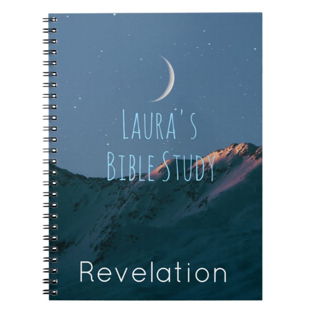 Personalised Bible Study | Moonlight Christian Notebook (Front)