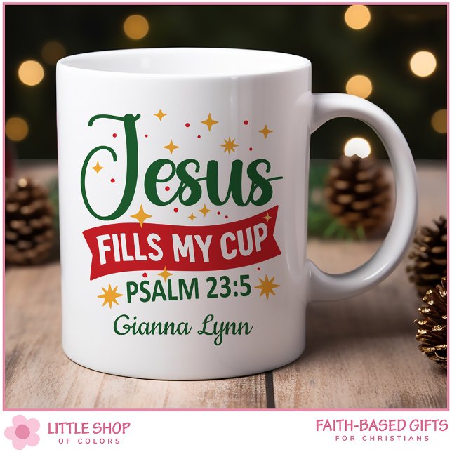 Personalised Bible Verse Christmas Coffee Mug (Creator Uploaded)