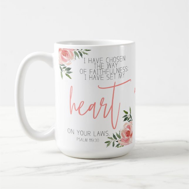 Personalised Bible Verse Coffee Mug (Left)