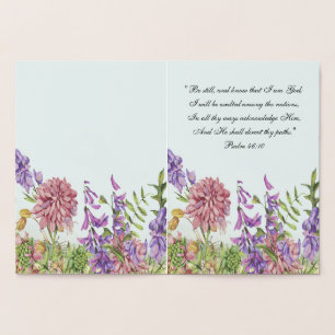 Personalised Bible Verse Floral Greeting Cards