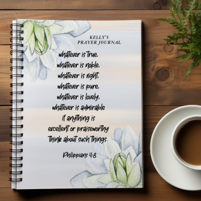 Personalised Bible Verse Floral Prayer Journal (Creator Uploaded)