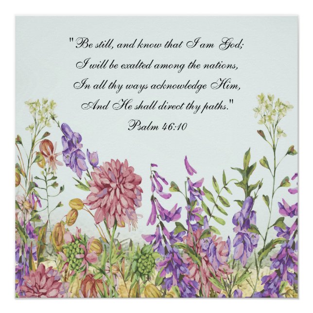Personalised Bible Verse Floral Wall Art (Front)
