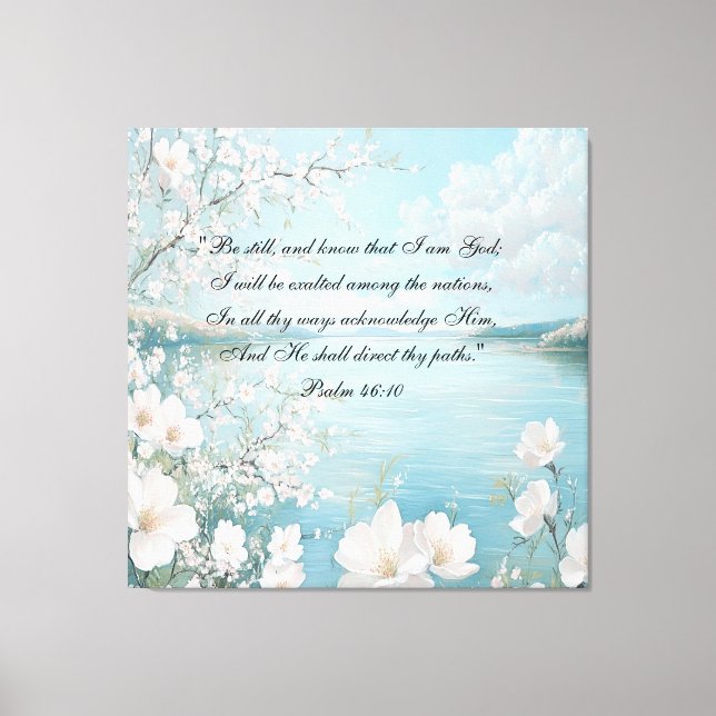 Personalised Bible Verse Floral Wall Art (Front)