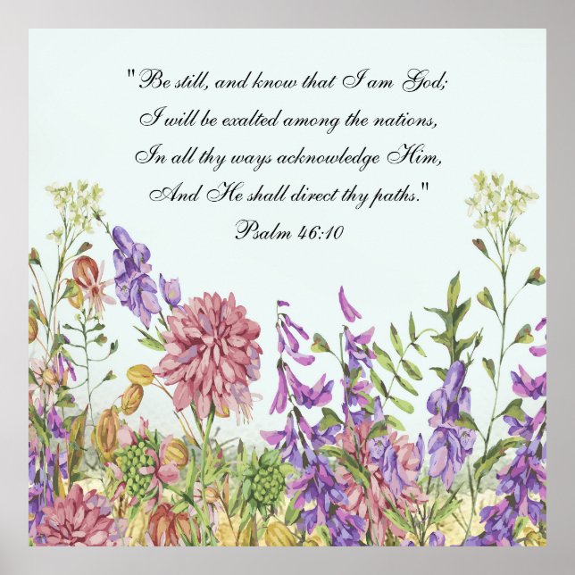 Personalised Bible Verse Floral Wall Art (Front)