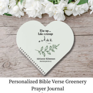 Personalised Bible Verse Greenery Prayer Journal