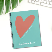 Personalised Bible Verse Journal, Heart Christian