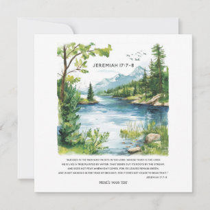 Personalised  Bible Verse Landscape Print  Holiday Card