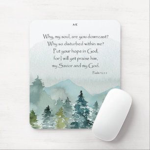 Personalised Bible Verse Mountains Mouse Mat