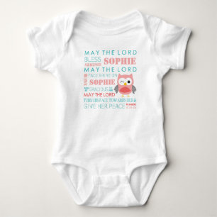 Personalised Bible Verse Owl Baby T Shirt