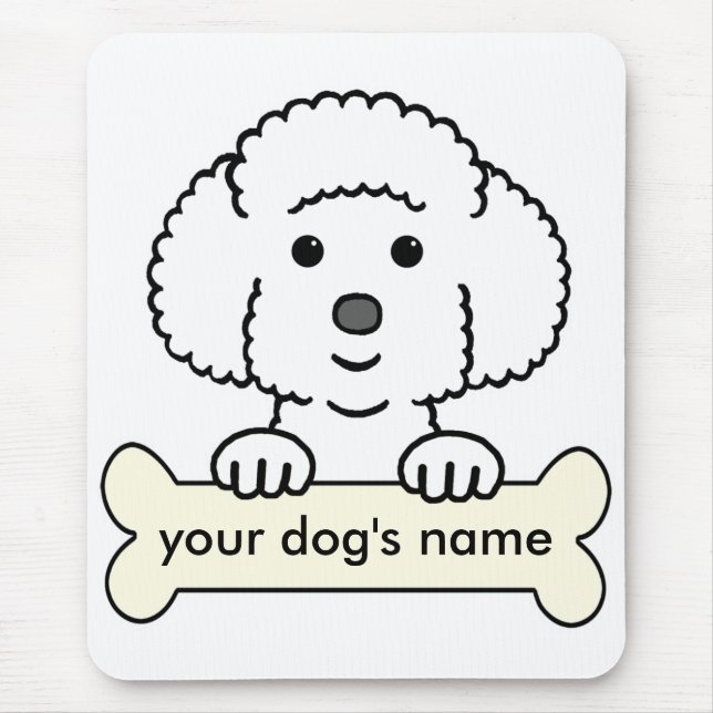 Personalised Bichon Frise Mouse Mat (Front)