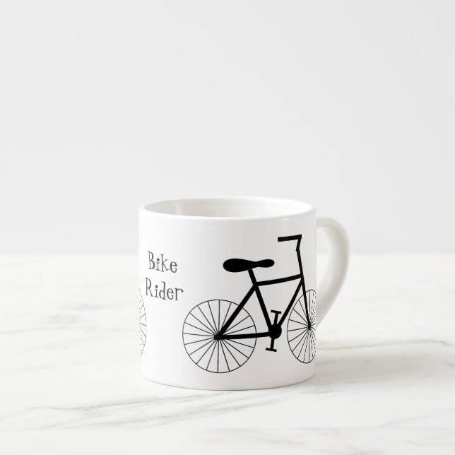 Personalised Bicycle Design Espresso Cup (Front Right)