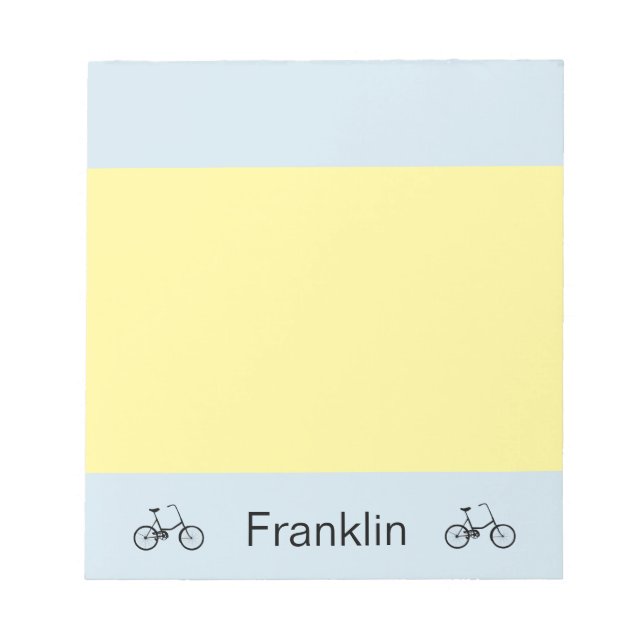 Personalised Bicycle Notepad (Front)