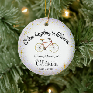 Personalised Bicyclist Memorial Ornament