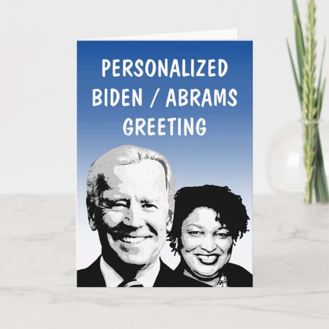 Personalised Biden Abrams 2020 Greeting Card (Front)