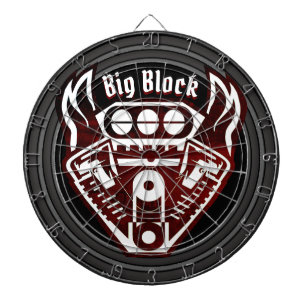 Personalised Big Block Racing Engine Dartboard