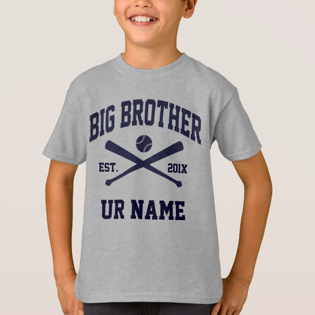 Personalised Big Brother Baseball T-Shirt (Front)