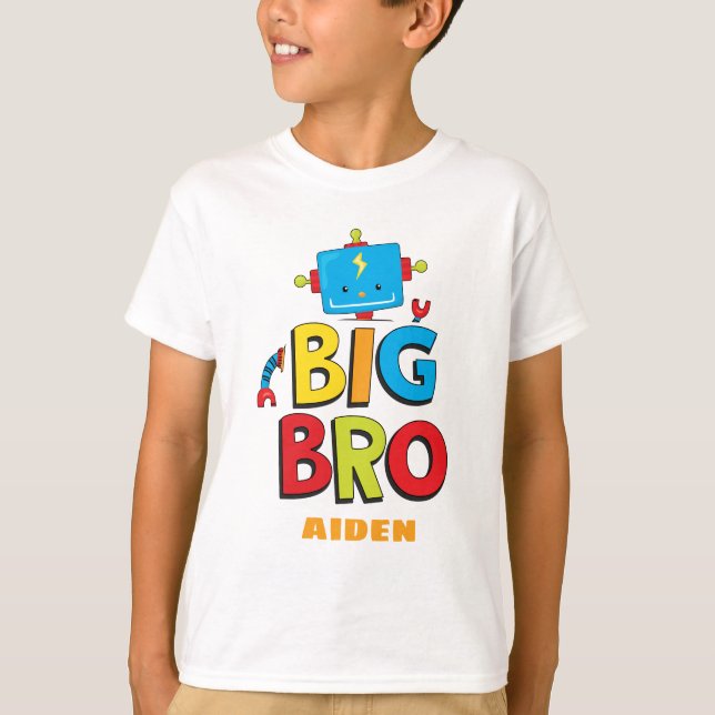 Personalised Big Brother Robot T-shirt (Front)